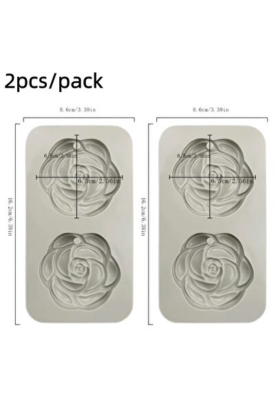 Choice1 2pcs 1/2pcs Camellia Silicone Mold Aromatherapy Gypsum Hanging Sheet ...