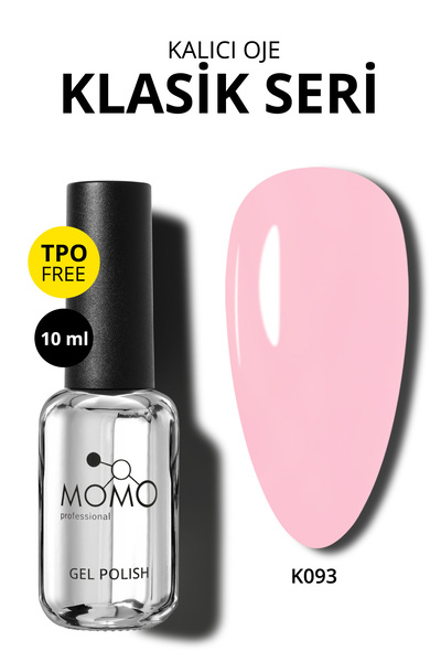 MOMO professional Kalıcı Oje K093, Toz Pembe, 10 ml