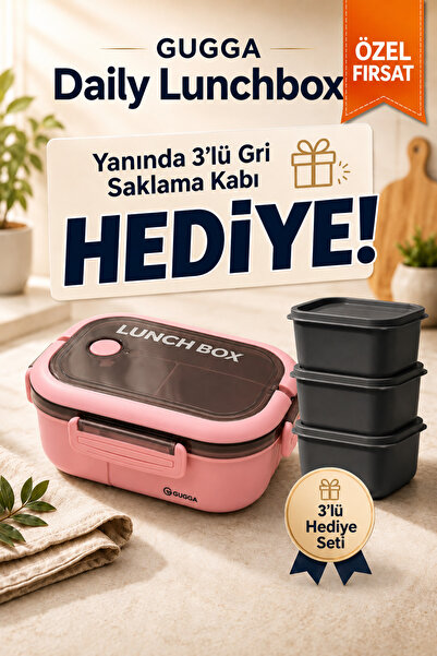 GUGGA Daily - Taşınabilir Yemek Kabı Lunchbox Diyet Spor Okul Beslenme Kutusu...