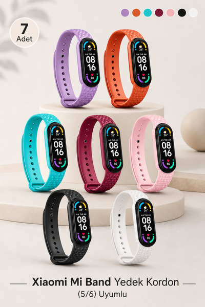 PUFWİN Mi Band 5 Ve 6 Uyumlu Kordon Seti 15'li