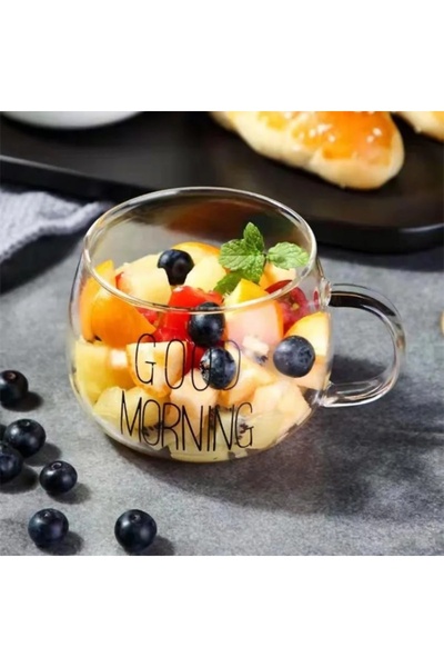 Choice1 350ml Black Label 350ml Glass Coffee Tea Cup 1pc Letter Printed Mug D...