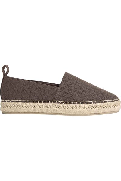 Calvin Klein Kadın / Kız Marka Logolu Günlük Kullanıma Uygun Kahverengi Espadril
