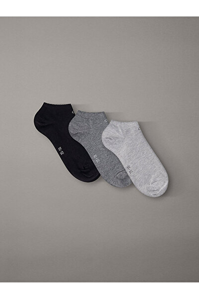 Calvin Klein Unisex Brand Logo Gray Socks Suitable for Daily Use