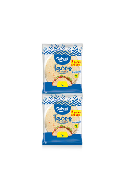 Generic Brand Tacos Mini Tortilla 300 g, Dulcesol, vegane, 12 bucati