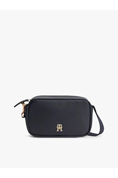 Tommy Hilfiger Women's Th Monogram Logo Crossbody Navy Blue Shoulder Bag