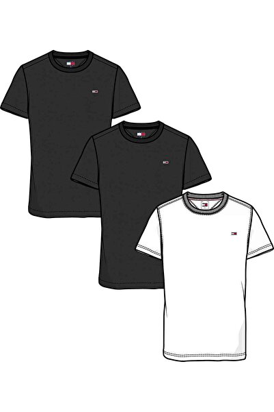 Tommy Hilfiger Erkek Marka Logolu Pamuklu Günlük Kullanıma Uygun Çok Renkli T...