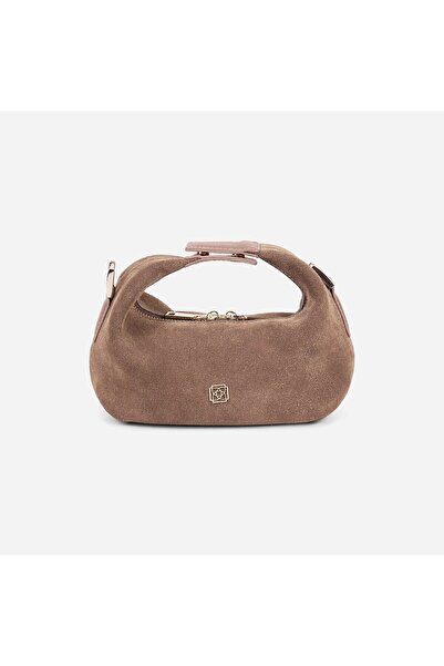 Desa Women's Mink Mini Suede Handbag with Shoulder Strap