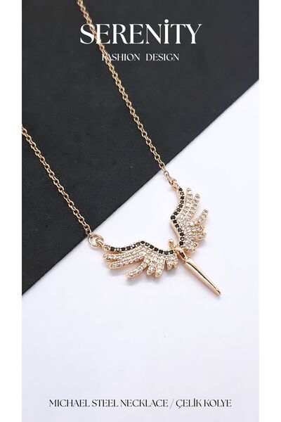 Serenity Mikail Figure Steel Necklace
