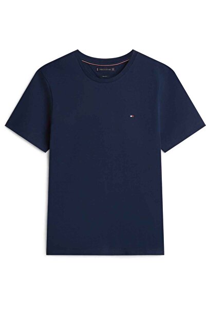 Tommy Hilfiger LIGHT INTERLOCK TEE Erkek Mavi T-Shirt - MW0MW37508
