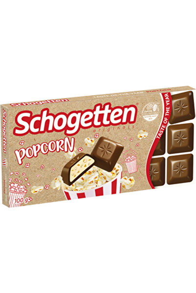Schogetten Ciocolata cu lapte Schogetten, umplutura cu popcorn, 100g