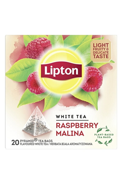 Lipton Ceai alb aromatizat cu zmeura, Lipton, 30g, 20 plicuri