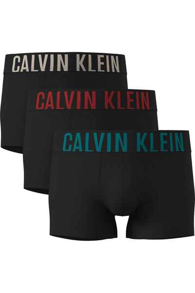 Calvin Klein Erkek Logolu Beli Lastikli Yüksek Bel Pamuklu Siyah1 Boxer