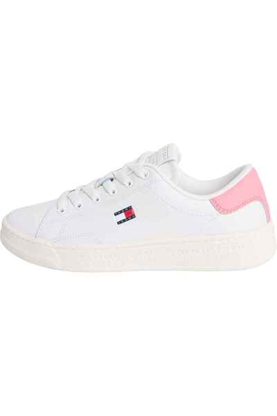 Tommy Hilfiger Women's Brand Logo Pink Sneakers Suitable for Daily Use