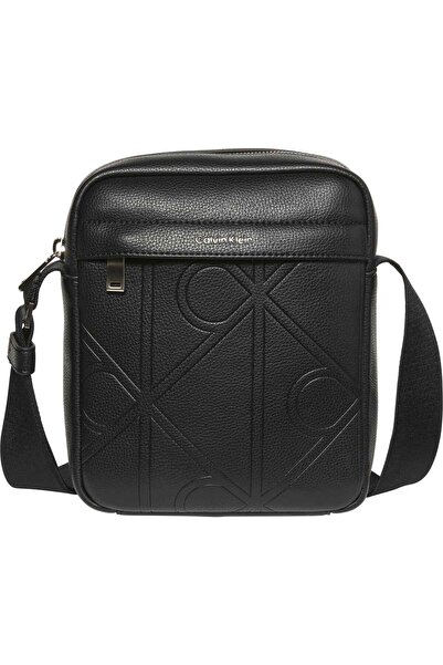 Calvin Klein Emblem Aop Emboss Black Men's Shoulder Bag