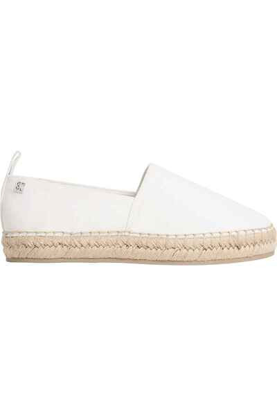 Calvin Klein Espadrile albe de damă cu logo-ul mărcii, potrivite pentru utili...