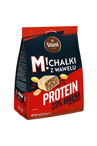 Wawel Batoane proteice cu arahide in glazura alba, 245g