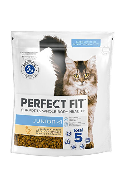 Perfect Fit Hrana uscata pentru pisici, Perfect, Fit Junior, Pui, 750g