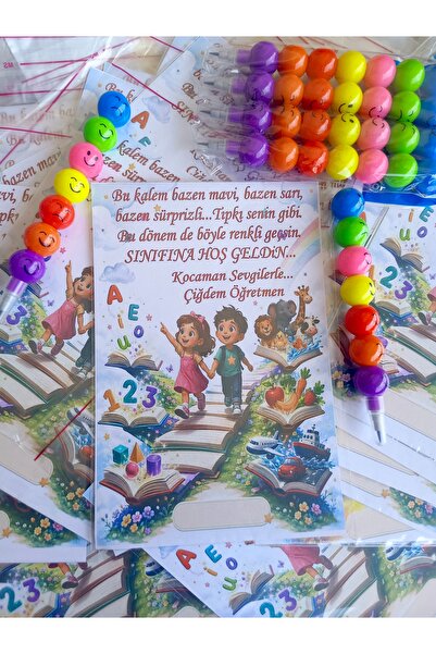 BursaTasarımDünyası 10Pcs Class of 2024 Welcome Emoji Pencil