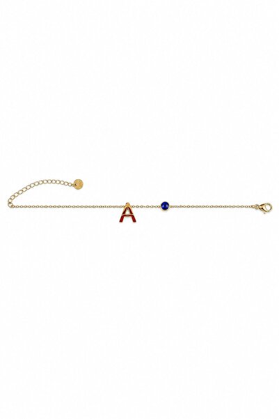 nesdesignn Steel Evil Eye Letter Bracelet — a
