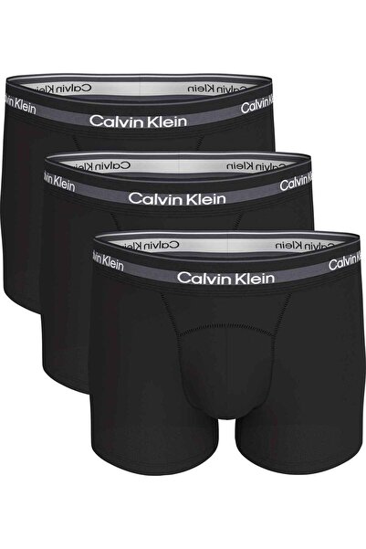 Calvin Klein Men's Black Boxers with Brand Logo, Suitable for Daily Use