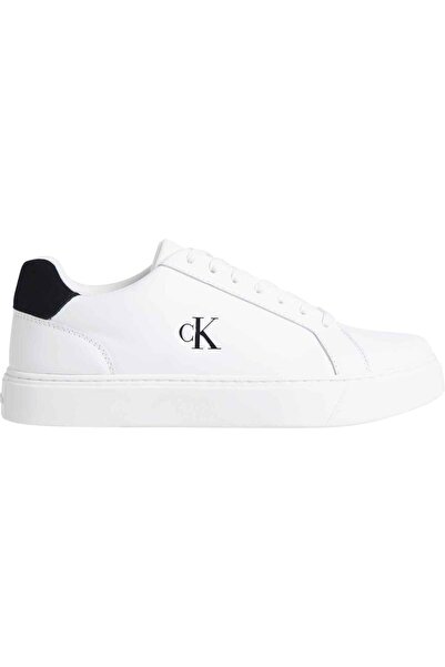 Calvin Klein Deri Logolu Sneaker Ayakkabı YM0YM0143501W Erkek AYAKKABI YM0YM0...