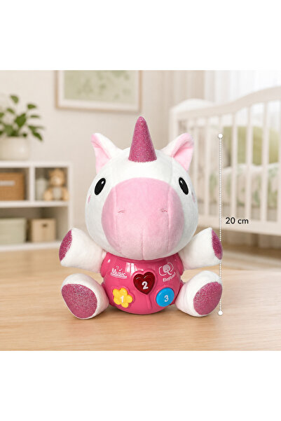Salamandra Kids Jucarie de pluș senzorială și interactivă: Unicorn muzical