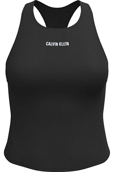 Calvin Klein Kadın Marka Logolu Günlük Kullanıma Uygun Siyah T-Shirt