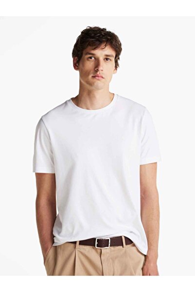 Tommy Hilfiger Elevated Essentials Erkek Beyaz T-Shirt