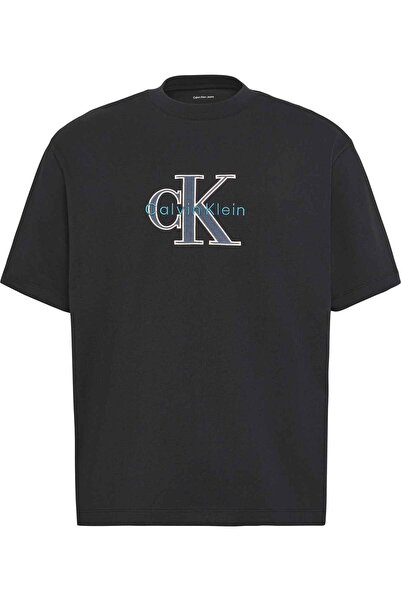 Calvin Klein Erkek Marka Logolu Günlük Kullanıma Uygun Siyah T-Shirt