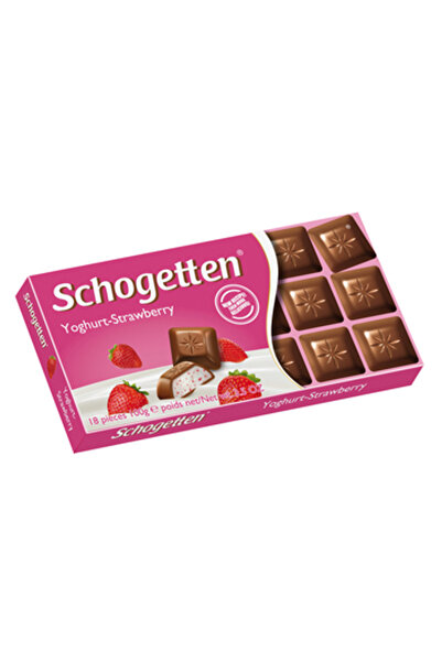 Schogetten Ciocolata cu iaurt si capsuni, Schogetten,100 g