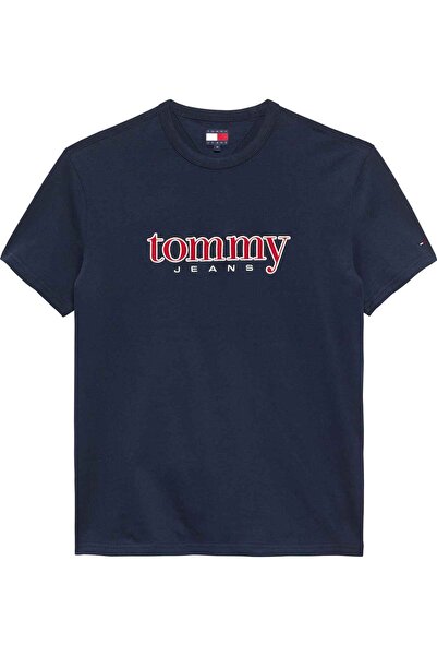 Tommy Hilfiger Tjm Normal Cut Appliqued Graphic Printed Men's Blue T-Shirt Dm...