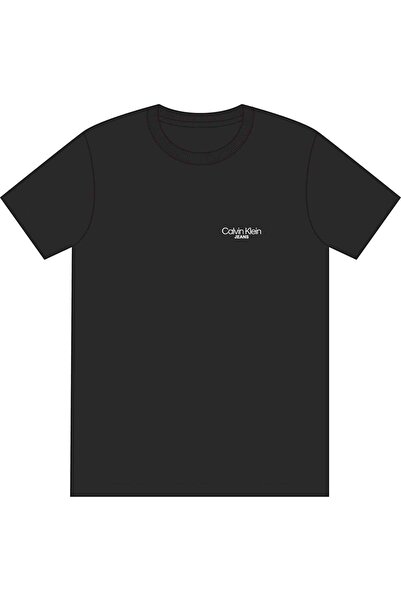 Calvin Klein Men's Brand Logo T-Shirt, Suitable for Daily Use, Black