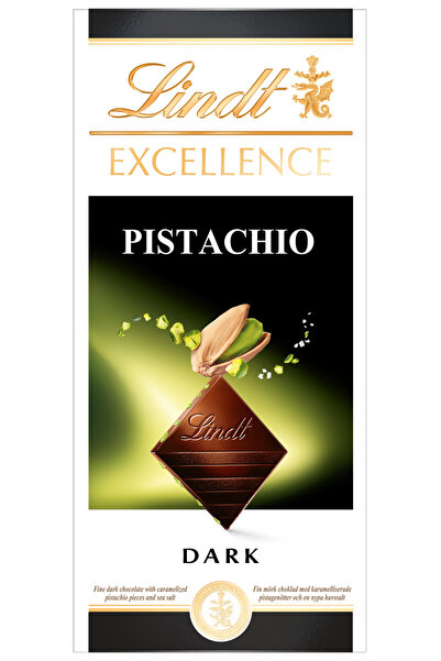 Excellence Ciocolata neagra cu fistic si sare de mare, Lindt Excellence, 100g