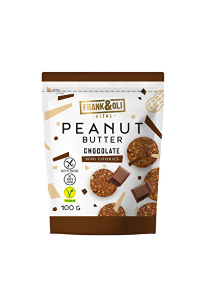 Generic Brand Mini biscuiti cu unt de arahide si ciocolata Frank&Oli, 100g, f...