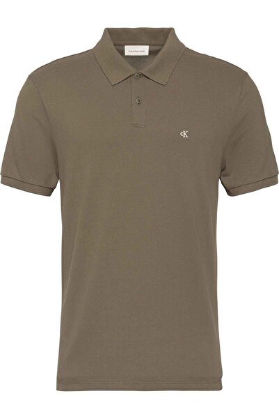 Calvin Klein Men's Brand-Logo Organic Cotton Polo Shirt with Short Sleeves, S...