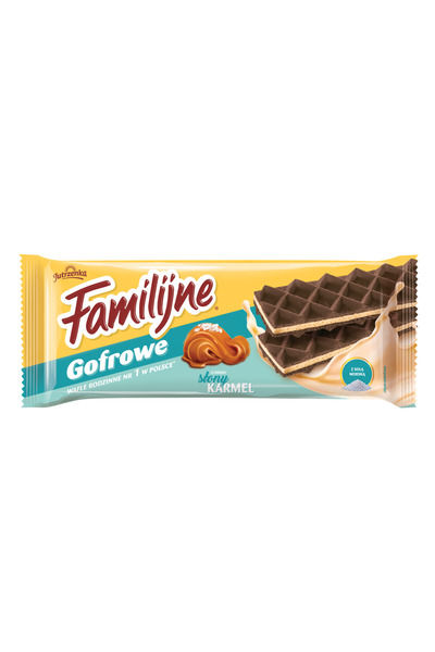 Familijne Wafle cu gust de caramel sarat, 140g