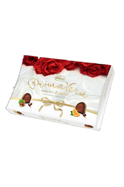 Vobro Praline PrimaVera cu umplutura de portocala si nuci, 140g