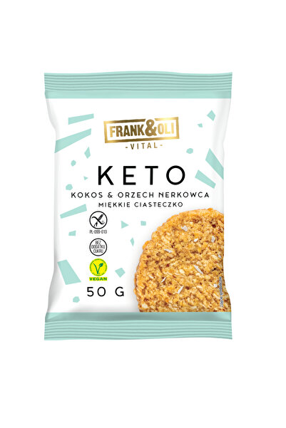 Generic Brand Biscuit keto cu cocos si nuci de caju, 50g, fara gluten, vegan