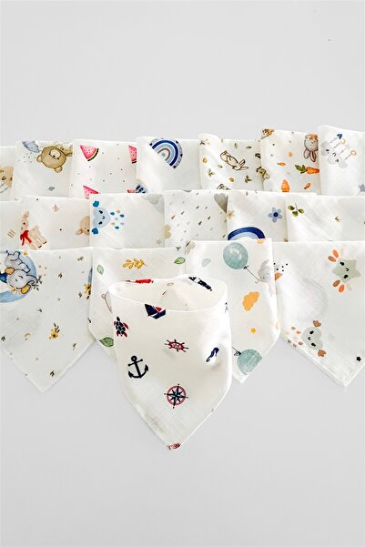 COOLMINIES 8 Pieces of Mixed Boys' Patterns, 100% Cotton Muslin Fabric, Snap ...