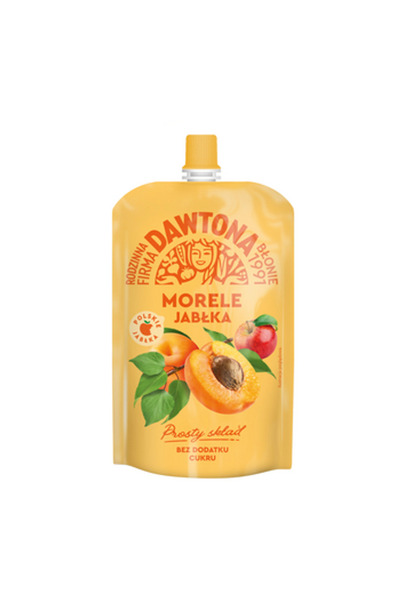 Dawtona Conserve de fructe set, Dawtona, piure de mere si piure de caise, 180g