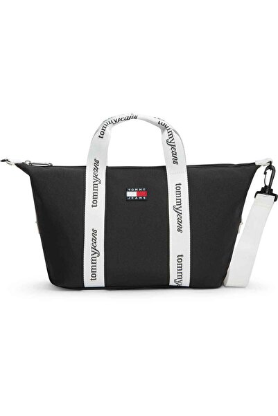 Tommy Hilfiger Kadın Marka Logolu Günlük Kullanıma Uygun Siyah El Çantası