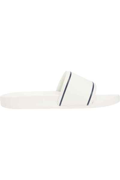 Tommy Hilfiger Women's White Slippers with Brand Logo, Suitable for Daily Use