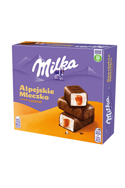 Milka Ciocolata cu caramel si vanilie, 350g