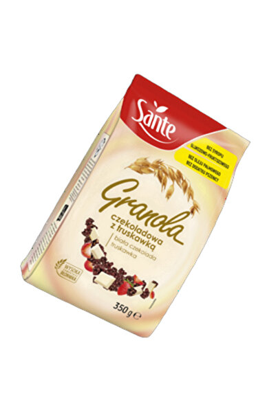 Sante Granola cu ciocolata alba si capsuni, 350g,