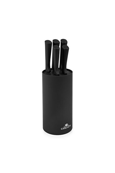Generic Brand Set de cutite Gerlach SMART BLACK, bloc inclus, inox, antiderap...