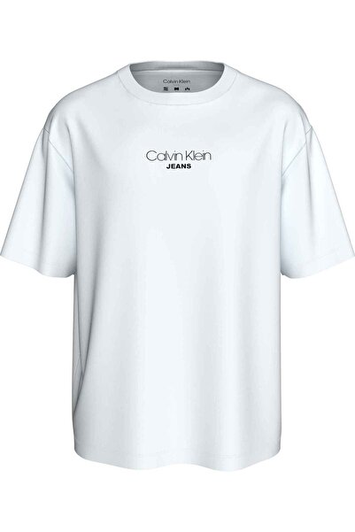 Calvin Klein Men's Brand Logo White T-Shirt Suitable for Daily Use