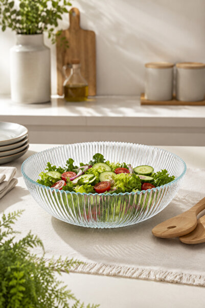 Fhilli Paris Glass Deep Salad Bowl 20 cm