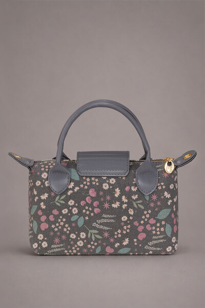 Housebags Pastel Bloom Denim Bag |   Pastel Denim Floral Patterned Women's Hand and Shoulder Bag