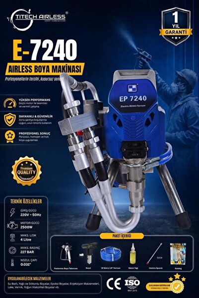 Titech Airless Sprey Teknolojileri E-7240 Elektrikli Airless Boya Makinası - ...