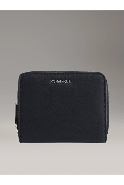 Calvin Klein Ck Must Md Zip Around W/ Flap Women Black Wallet Lv04F1029G-Ub1